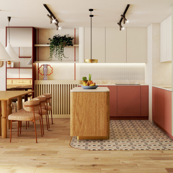 kitchen with dining room